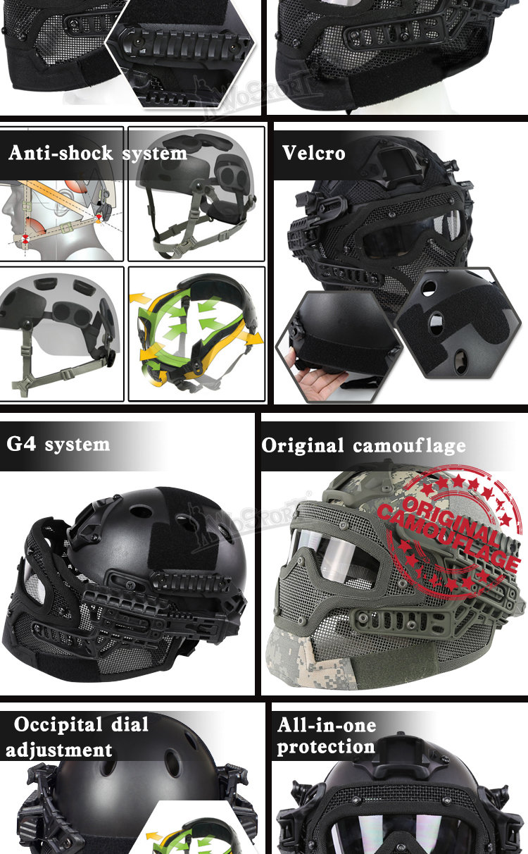 Airsoft Wo Sport Pilot Helmet L (Noir)